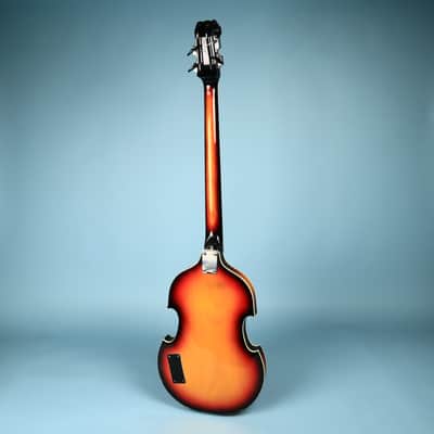 Univox Model 1920 Lectra Short-Scale Bass w/ case 1968 - Sunburst Violin Bass image 13