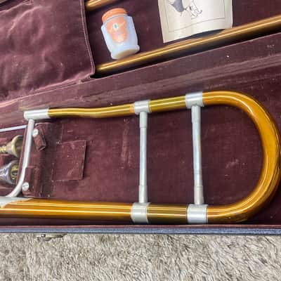 King H.N. White Trombone 1934 - 2-Tone Brass with Original Case image 11