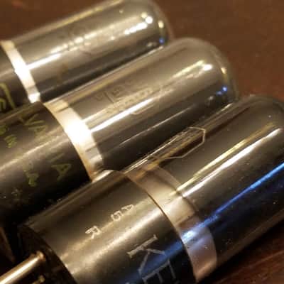 Sylvania etc. Pair (2) 6V6GT/G Beam Power AT1000 TESTED Vacuum Tubes greyglass WWII era 6V6 Audio 1938-1942 image 5