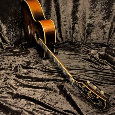 Guild F50 1959 Hoboken Jumbo Acoustic Ghost Label "Rare Bird Alert" Flame Maple Archback Buddy Holly image 8