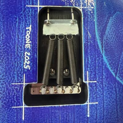 Rick Toone Spearfish "Blueprint" 2025 w/tremolo- Custom Blueprint Stain image 8