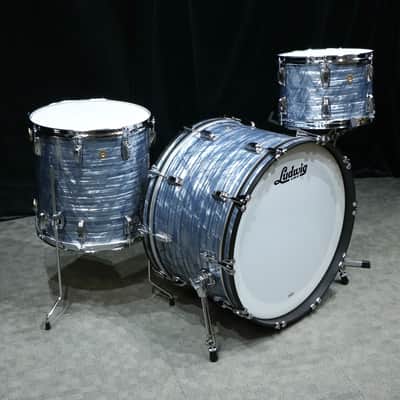 Ludwig Legacy Mahogany Drum Kit 24-13-16in - Sky Blue Pearl image 2