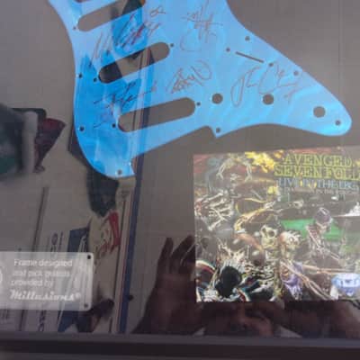 Avenge Sevenfold Hand Signed & Framed Guitar Pick Guard featuring Live in LBC image 3