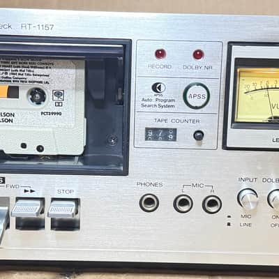 Sharp RT-1157 Stereo Cassette Deck – Serviced, Working – AS-IS image 1