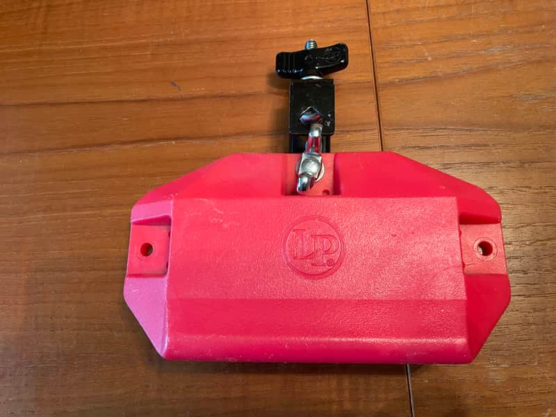 Latin Percussion LP1207 Medium-Pitched Jam Block (Red) with Bracket 2010s - Red image 1