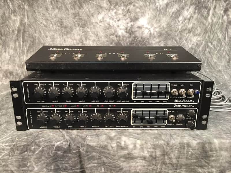 Mesa Boogie Quad Preamp with FU-2A Footswitch 1980s | Reverb