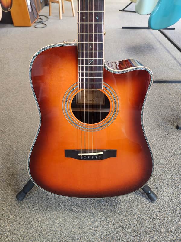 Used 2024 Zager ZAD900CE AURA Pro Series Acoustic-Electric Guitar - Vintage Cherry Sunburst w/ Zager Case image 1