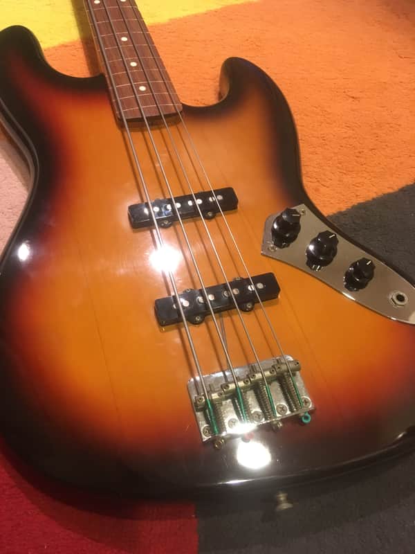 ベース FenderJapan JB62-77FL 3TS Jaco Pastorius Fender Japan JB-62 FL ORDER MADE Fretless Jazz Bass Sunburst | Reverb
