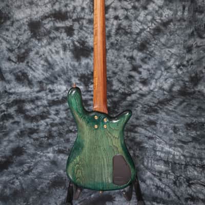 Lefty Warwick Streamer LX JazzMan 2009 Trans Green Left Handed image 17