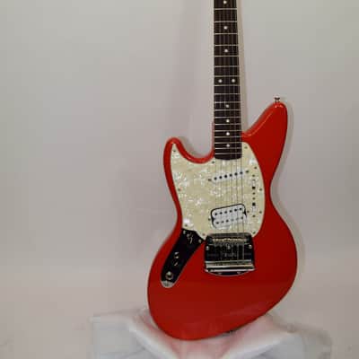 2022 Fender Kurt Cobain Jag-Stang Left-Hand Electric Guitar, Rosewood Fingerboard, Fiesta Red w/ Bag image 2