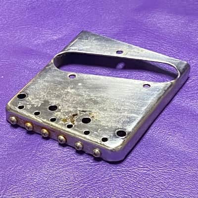 Vintage 1970s Fender Telecaster Tele six 6 Saddle ashtray Bridge Natural relic image 2
