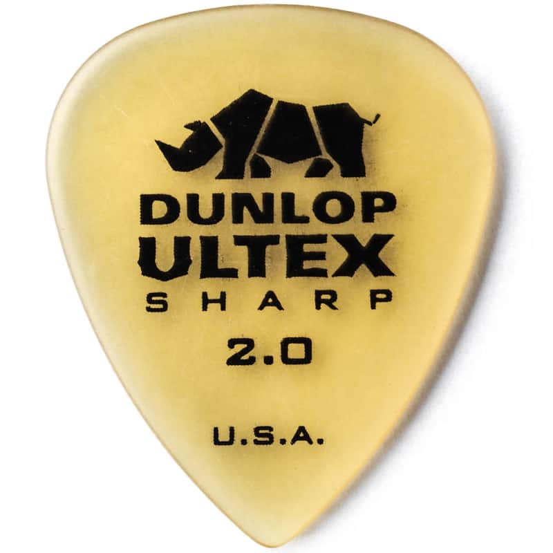 Dunlop 433R20 Ultex Sharp 2.0mm Guitar Picks (72-Pack) image 1