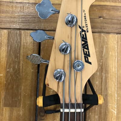 Peavey Milestone IV Fretless Bass Guitar - Transpartent Red image 6