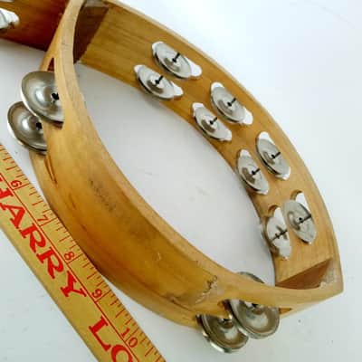 Fish Tambourine Christian Praise Band Instrument Percussion Hand Shaker Wood image 2