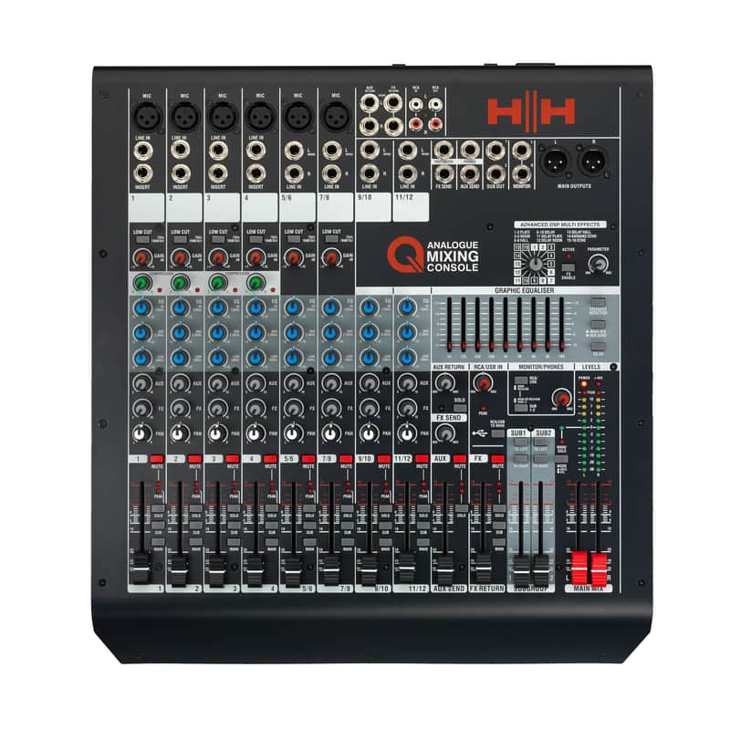HH Q Series Mixer Q12FX 12-Channel Analogue Mixing Console image 1