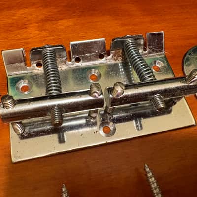 Teisco Bass bridge and cover 60’s - Chrome image 2