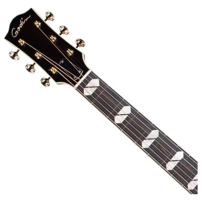 Godin Connaisseur MJ Maho Acoustic-Electric Guitar Mini-Jumbo - Sunsetburst image 4
