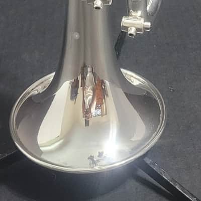 Getzen Eterna 900 Severinsen Model Trumpet,2 mouthpieces ,2 mutes and Original case 1968-1970 - Silver plated image 15