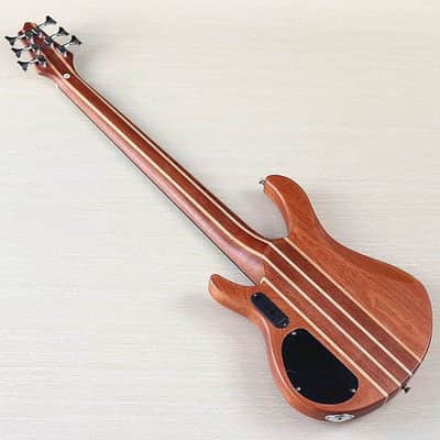 6 String Electric Bass, Sapele Wood Body, Maple Neck, 24 Frets Fretboard image 5