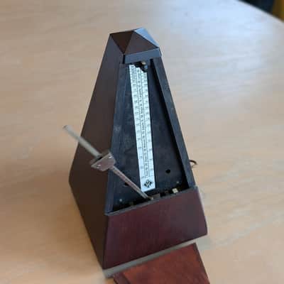 Vintage Wittner Wooden Pyramid Metronome Made in Germany 1968 - Mahogany 1960s image 3
