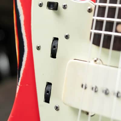 Nash JM-63 Electric Guitar - Fiesta Red over 3-Tone Burst with Hardshell Case image 13