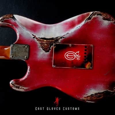 Squier ST-331 Stratocaster Red / Black Made in Japan Heavy Aged Relic image 5