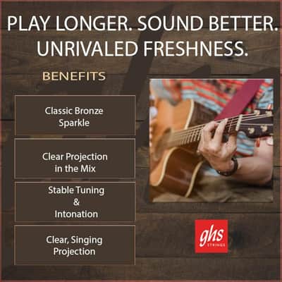 GHS VNL 12 - 54 Light Vintage Bronze Acoustic String Set image 4