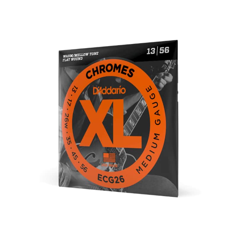 D'Addario ECG26 Chromes Flat Wound, Medium, 13-56 image 1