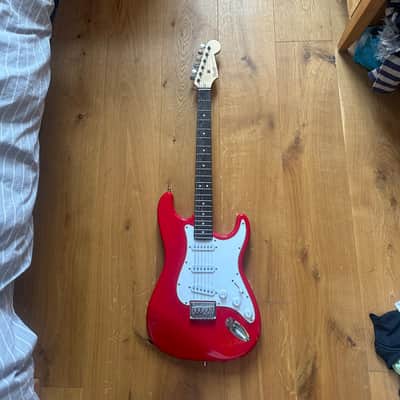 Squier Stratocaster with Maple Fretboard 2000s Torino Red image 1