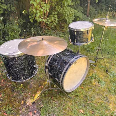 Ajax, Stratford & Besson drum kit Boosey & Hawkes 1960 - Black diamond pearl image 3