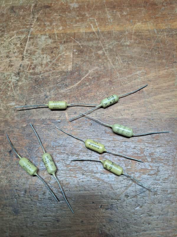1 x Mullard Mustard Capacitor 0.022uf 400v - NOS image 1