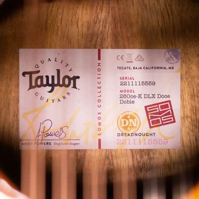 Taylor 260ce-K DLX Doce Doble Acoustic/Electric Guitar with Hardshell Case - Factory Demo image 14