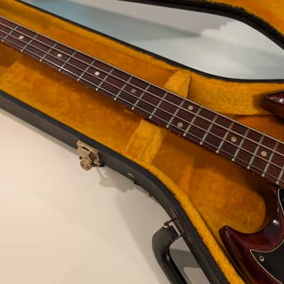Left handed 1969 Gibson EB-0 electric bass - Cherry image 3