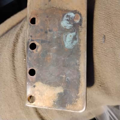 1970s-1984 Fender Precision P-Bass Gold Vintage Original USA Bridge - Beautifully aged Fullerton luthier parts for restoration project 80s 70s image 3