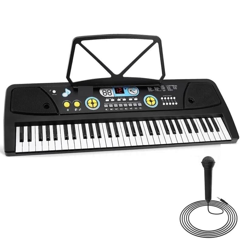 Portable Digital Piano Keyboard w/ Rechargeable Battery & Microphone 61 Key image 1
