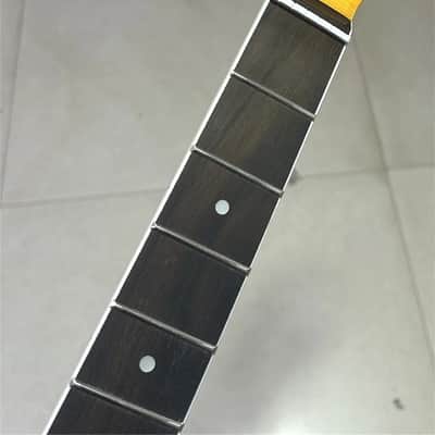 27 inch Maple Rosewood Fretboard 22 Fret Baritone guitar Neck Yellow parts image 2