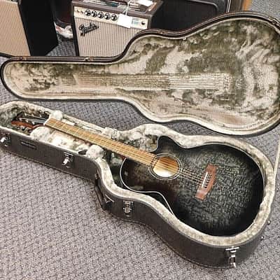 2021 Mitchell MX430QABNAT Exotic Series Acoustic-Electric Guitar! Quilted Ash Burl! Midnight Black! image 1