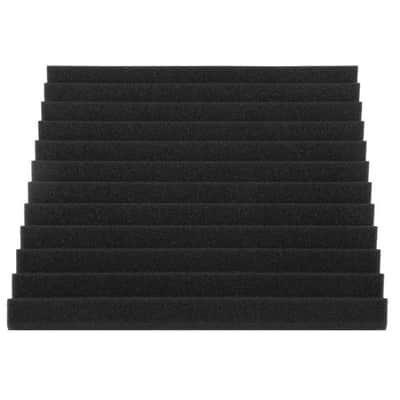 12-Pack Black & Gray Acoustic Foam Panels, 12" x 12" x 1" Sound Absorption Tiles for Studio Walls & Recording Spaces image 4