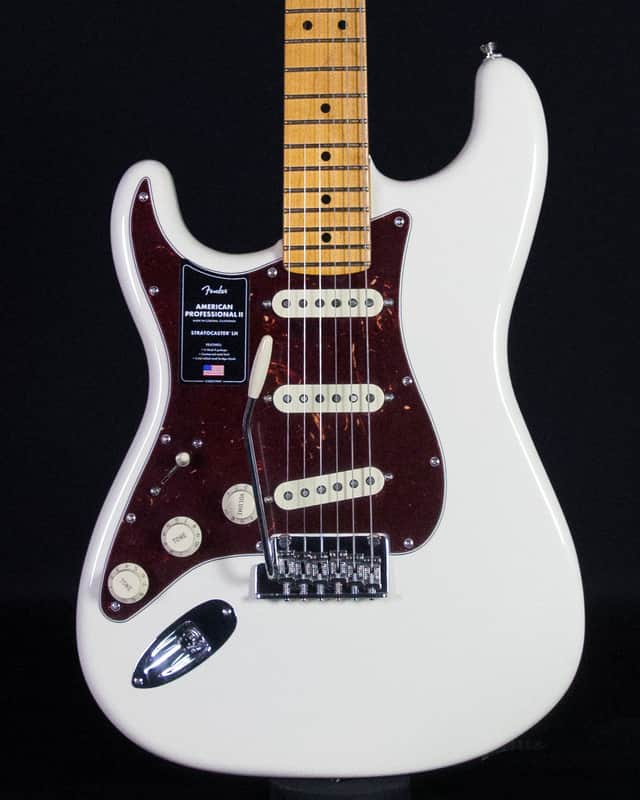 Fender American Professional II Stratocaster Left-Hand, Maple, Olympic White image 1