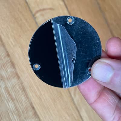 vintage 2003 Gibson Custom Shop NOS reissue Les Paul switch cavity black single-ply backplate control plate image 1