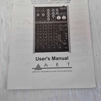 ART TUBEMIX 5-Channel Mixer with USB Interface and Assignable 12AX7 Tube 2018 - Present - Black image 21