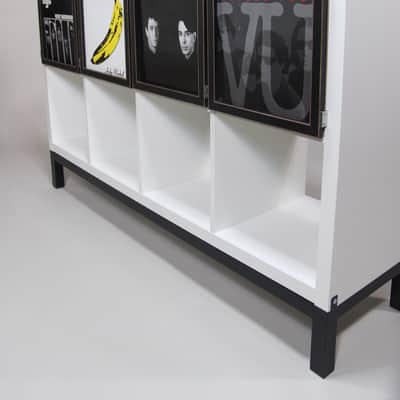 2 pcs IKEA Kallax Shelf Black Brown LP Art Frame Door for Vinyl Record Storage Cabinet / Cube Hack Custom Picture Album NowPlaying Music 33rpm 12" Clear Box Freaks Cover Jacket Decor Stand Display Ideas Mint Analog Disc Case Audio Unit Wood furniture Dj image 1