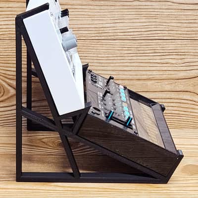 The Analog Source 2 Tier Black Desktop Stand for Korg Volca Beats Bass FM Keys Nubass Loop Mix Sample Synthesizer Mixer Drum Rhythm Machine Sampler image 4