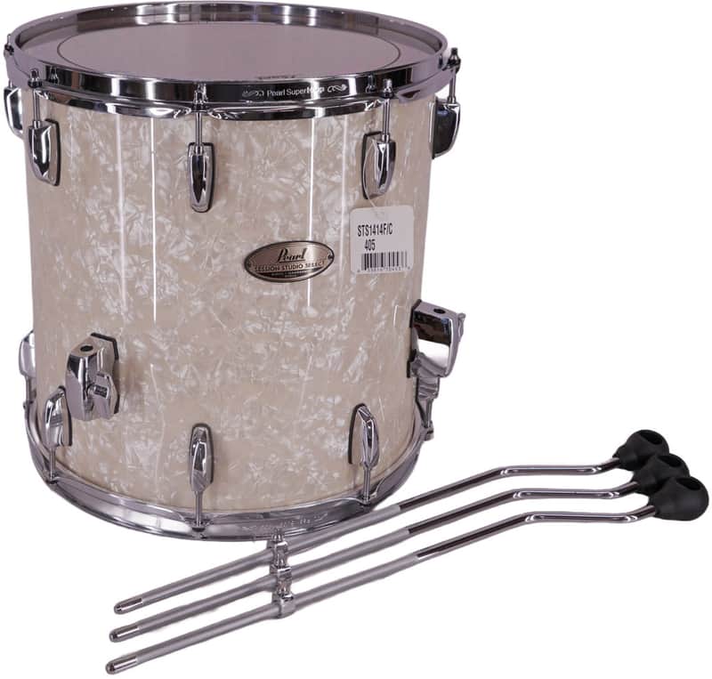 Pearl Session Studio Select 14" x 14" Floor Tom Drum Nicotine White Marine Pearl image 1