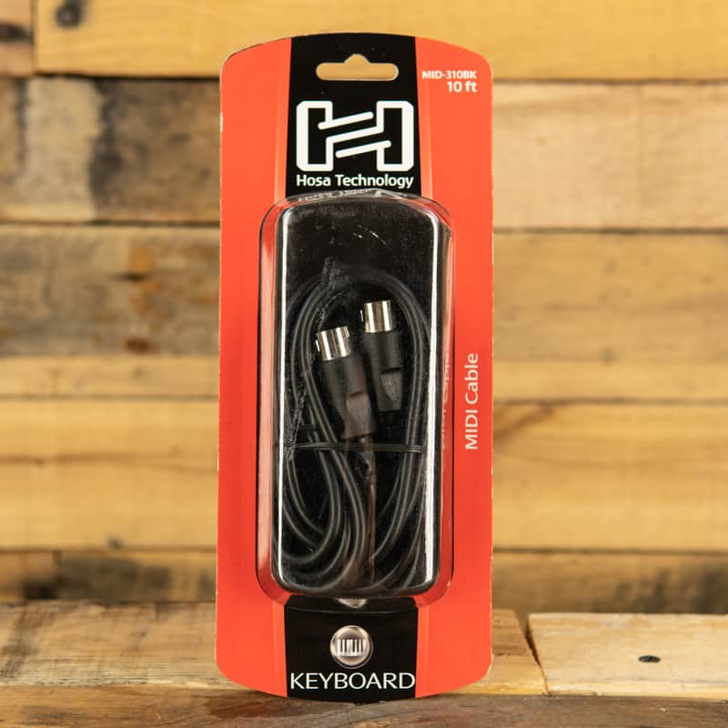 Hosa MID-310BK 5-Pin MIDI Cable - 10' image 1