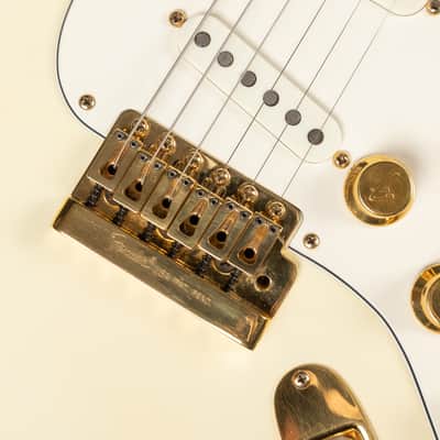 1980 Fender The STRAT with Maple Fretboard - Olympic White | USA Fullerton Vintage Stratocaster Dan Smith Era 22-Karat Gold Hardware Matching Headstock | OHSC image 19