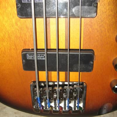 Ibanez SRF705 BBF Bass Workshop Fretless 5-String Electric Bass - Brown Burst Flat image 4