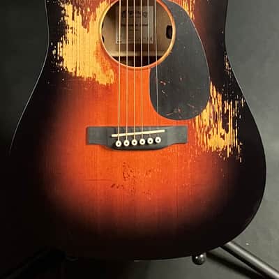 Martin D Jr. E StreetLegend Dreadnought Junior Acoustic-Electric Guitar Sunburst w/ Case image 1