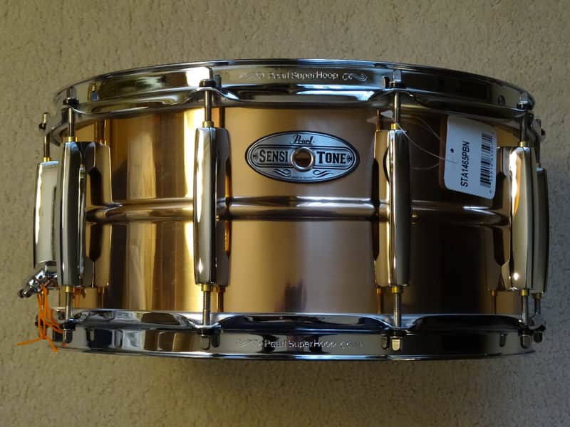 Pearl 6.5x14 Sensitone Phosphor Bronze snare drum image 1