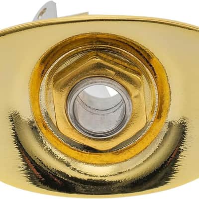 1/4" Oval Guitar Input Jack Output Plate Jackplate Socket for Strat Tele, Gold image 3